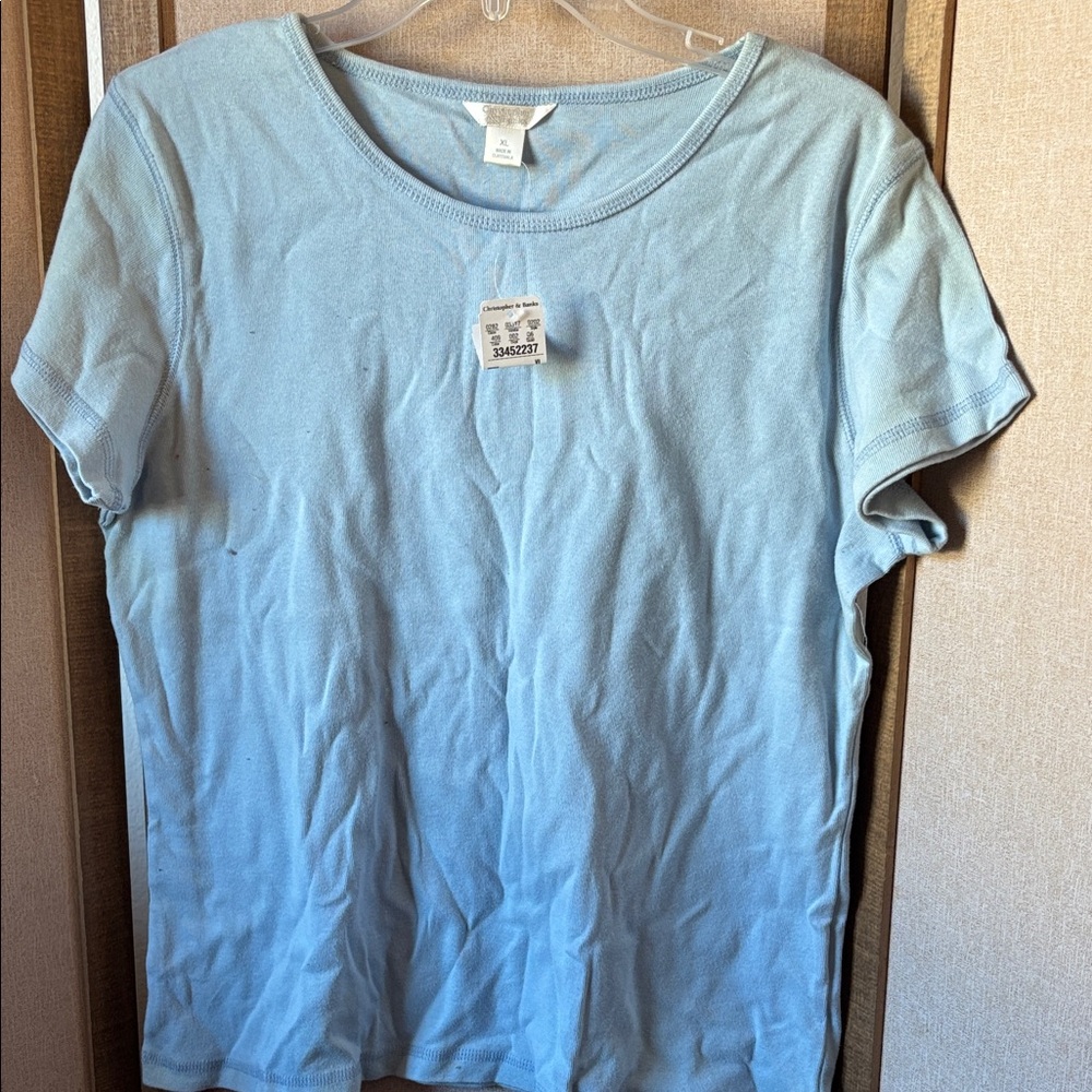 Christopher & Banks Soft Blue Tee xl NWT